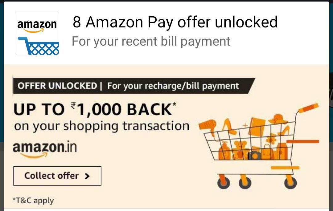 amazon rs 500 cashback shopping offer details