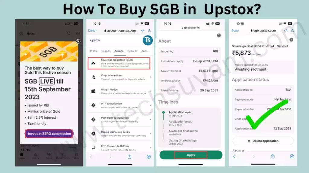 How To Buy SGB in Upstox Mobile 