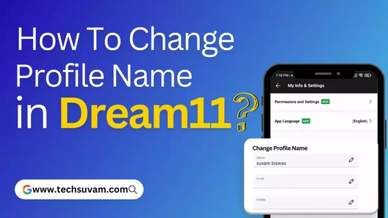 How To Change Dream11 Profile Name