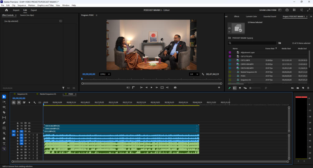 PODCAST VIDEO EDITING IN PREMIERE PRO