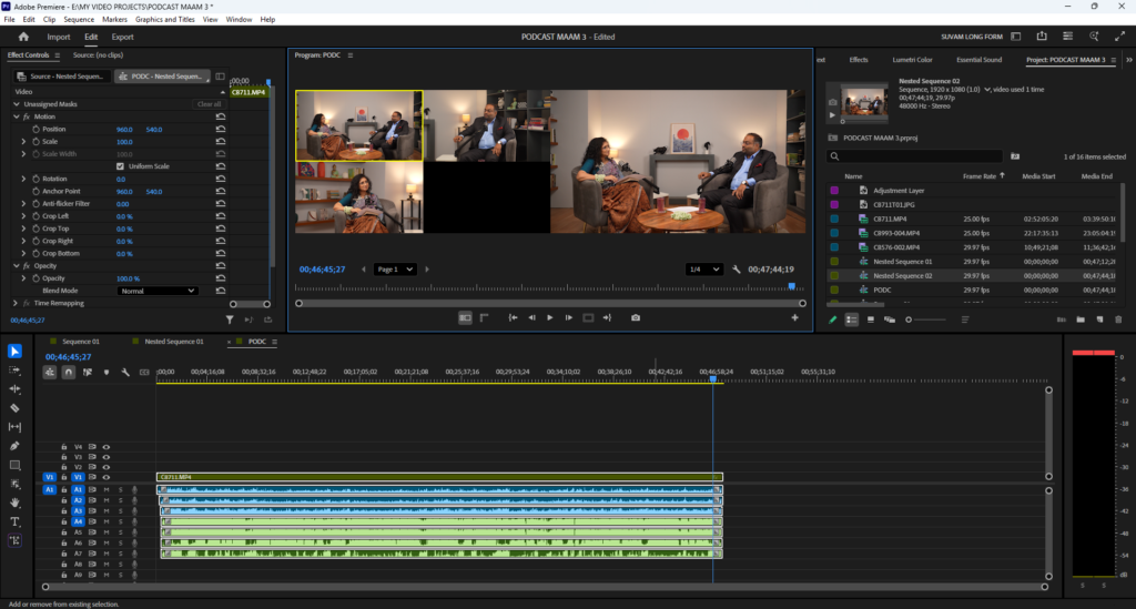 PODCAST VIDEO EDITING IN PREMIERE PRO